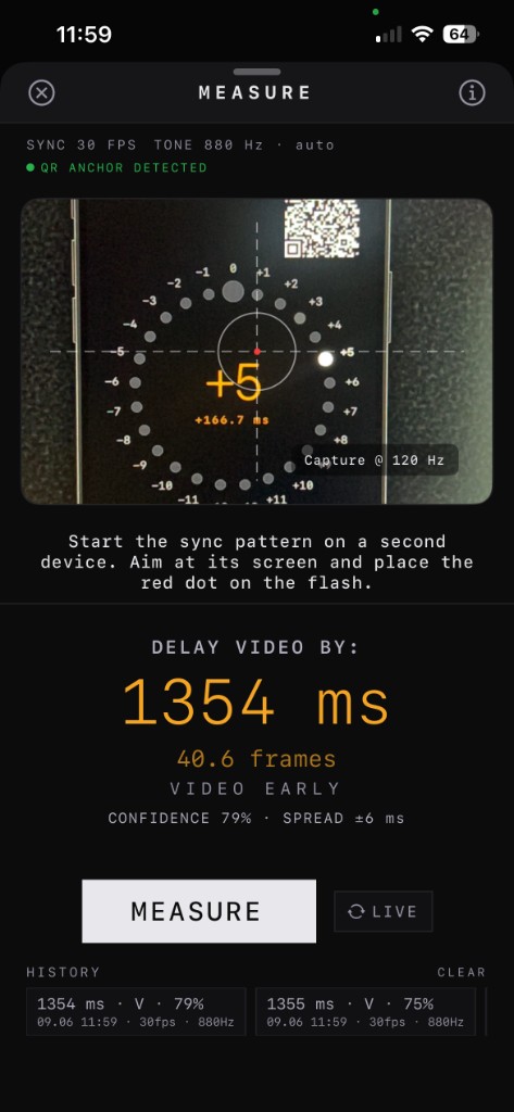 LipSync long latency measurement result